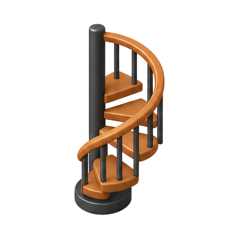 narrow spiral staircase design