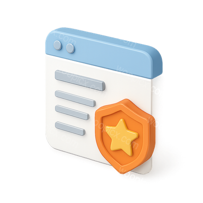 3D Icon Badge for Webpage Design