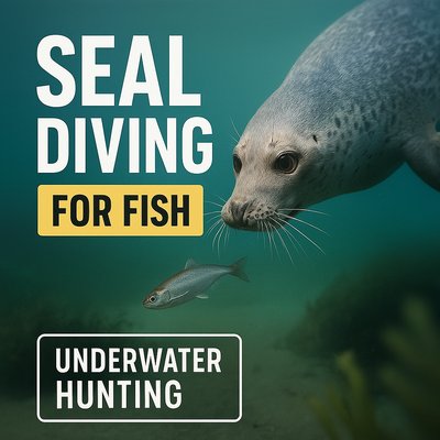 Seal Diving for Fish: Underwater Adventure Thumbnail Design