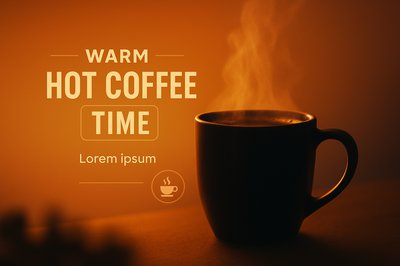 Warm Hot Coffee Time - Cozy Beverage Visual