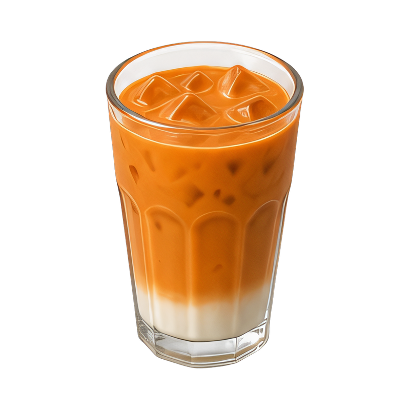 layered thai iced tea drink