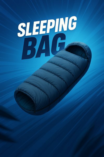 Dynamic and Stylish Sleeping Bag Design with Bold Typography