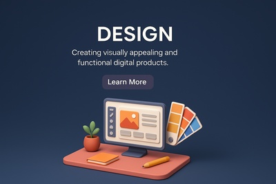 Small 3D Design Object in a Dark Scene