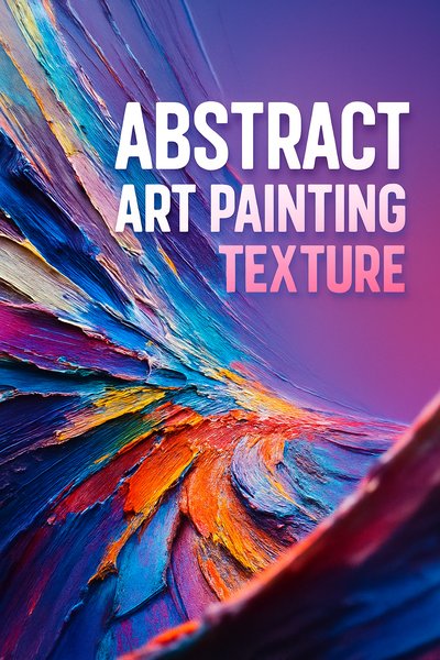 Dynamic Abstract Art Painting with Colorful Texture
