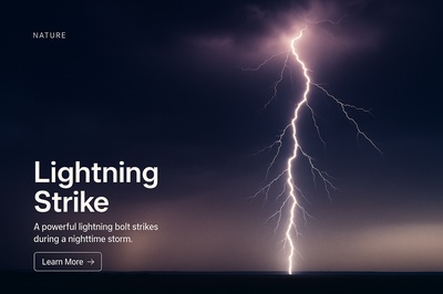 Stylized Lightning Bolt Illustration for Web Design
