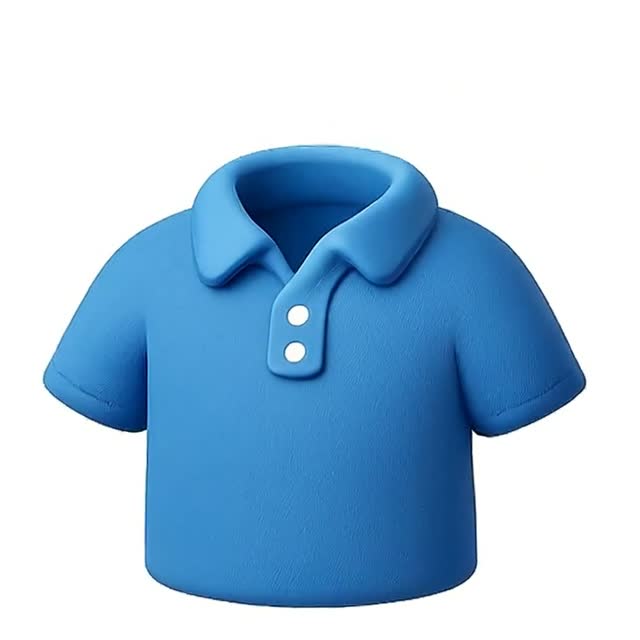 Colorful Blue Polo Shirts Displayed in Different Angles