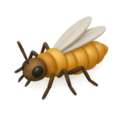 Illustration of a Cartoon Bee with Vibrant Colors