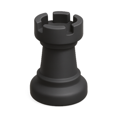 3D Render of a Chess Rook Piece