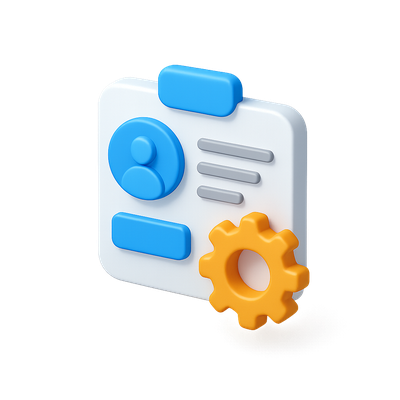 Stylish 3D UI Icon with Isometric Design