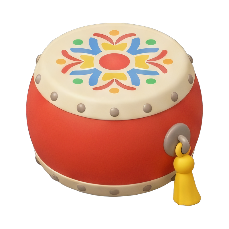 Colorful painted drum design