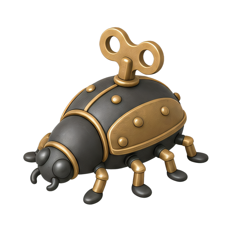 vintage wind-up clockwork beetle