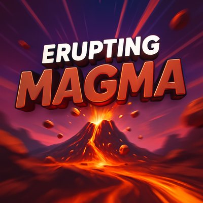 Dynamic Eruption of Magma with Bold Typography