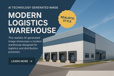 Modern Logistics Warehouse in Realistic Style