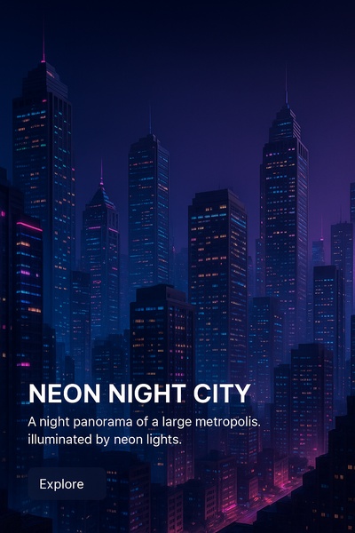 Futuristic Neon Cityscape at Night