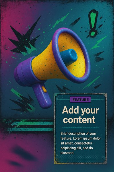 Vibrant Urban Street Art Poster Design with 3D Elements