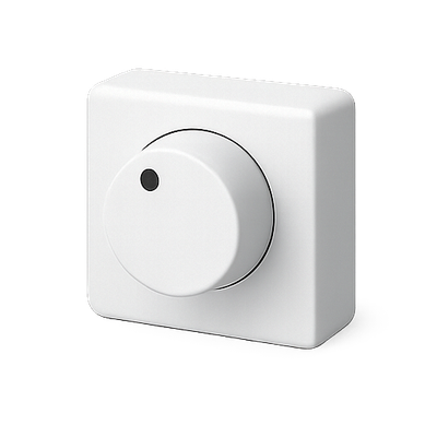 Minimalist White Control Knob Design