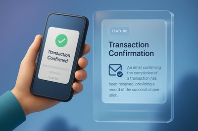 Transaction Confirmation Email on Mobile Device