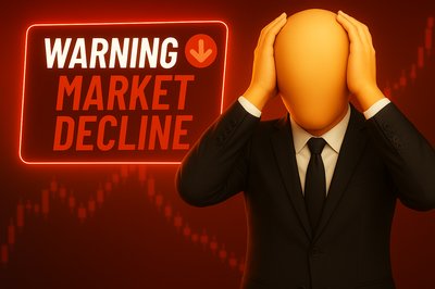 Dramatic Warning Graphic on Market Decline