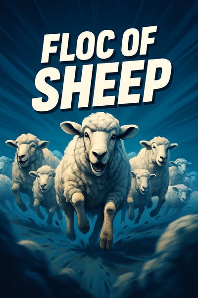 Dynamic Flock of Sheep in Action