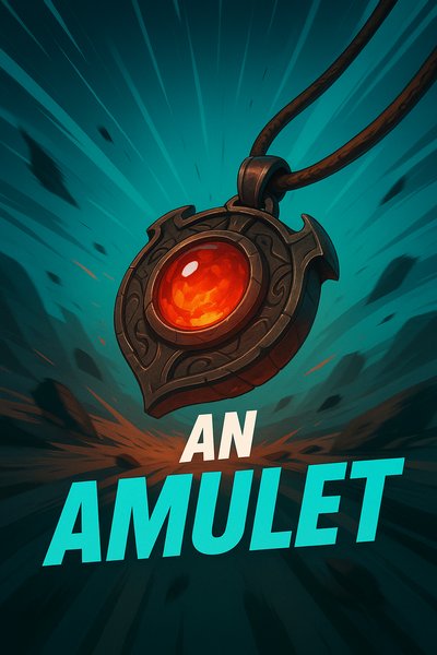 Dynamic Amulet Design with Bold Typography