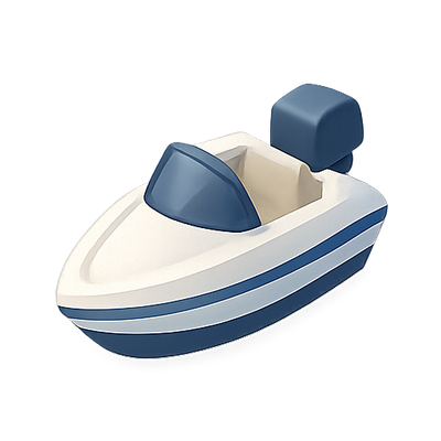 Stylized Boat Illustration with Modern Design