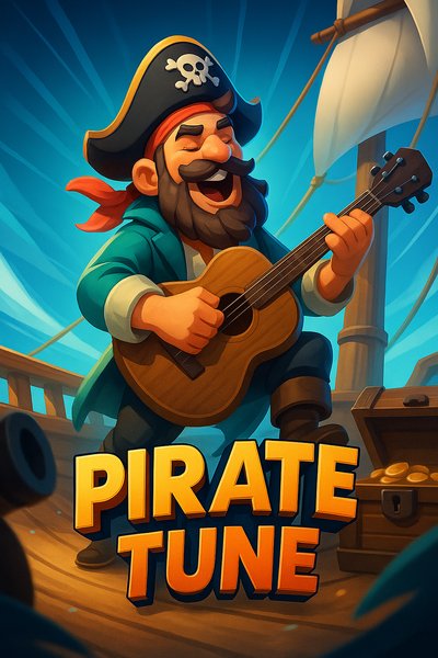 Dynamic Pirate Tune Illustration with Vibrant Colors