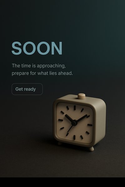 Stylish 3D Clock Scene with Dark Background