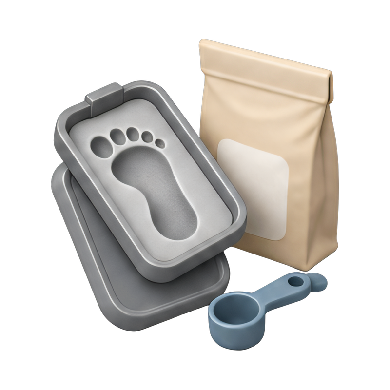 DIY footprint casting kit