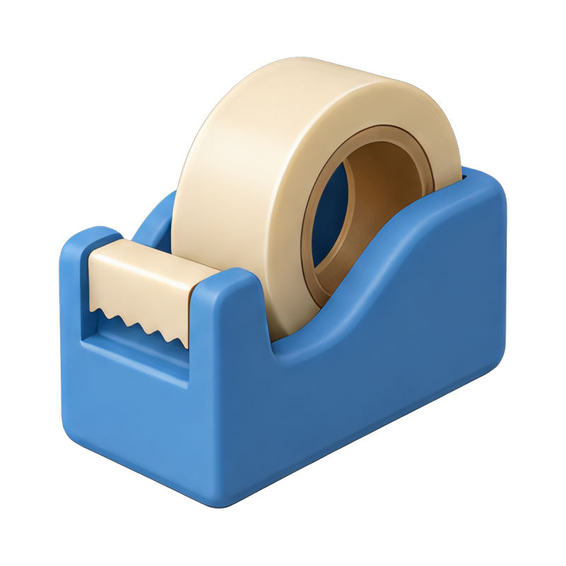 Efficient packing tape dispenser