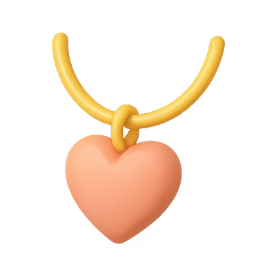 3D Heart Pendant Necklace Design