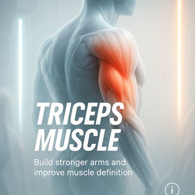Anatomical Illustration of the Triceps Muscle for Fitness Guidance