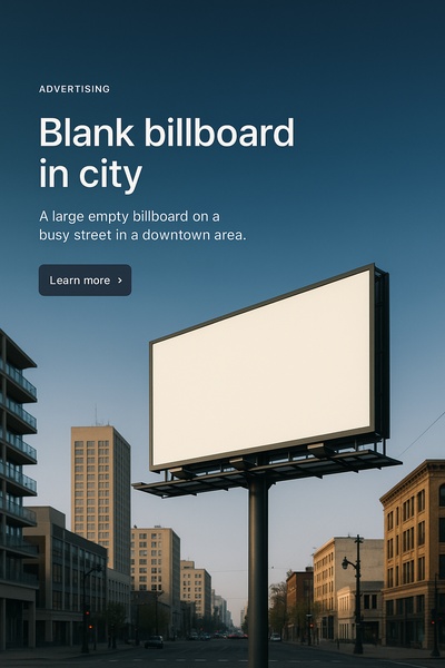 Stylish Urban Billboard Design for Advertising
