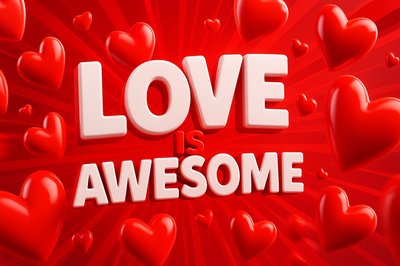 Dynamic Red Hearts Background for Valentine's Day