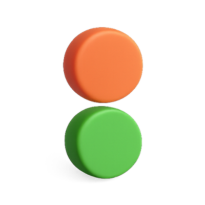 Abstract Stacked Circular Shapes in Vibrant Colors