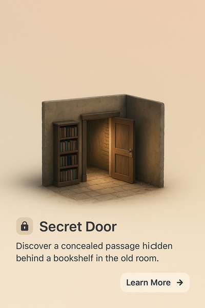 Intriguing Secret Door in 3D Scene