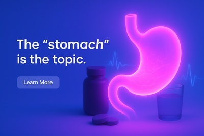 Glowing Neon Stomach with Fluorescent Elements
