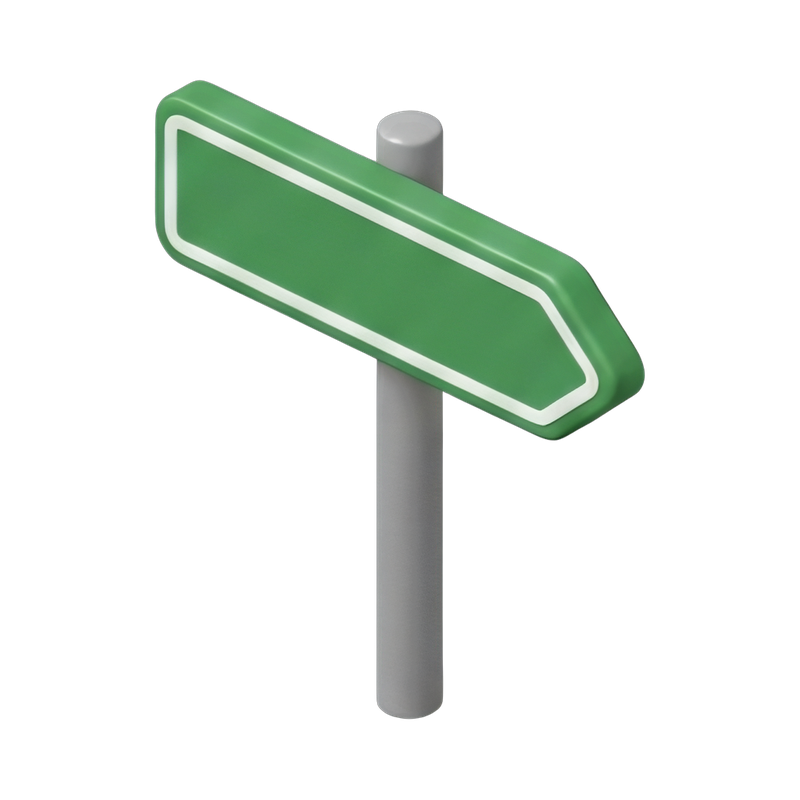 blank street name sign