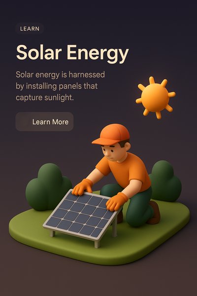 Detailed 3D Scene of Solar Energy Harvesting