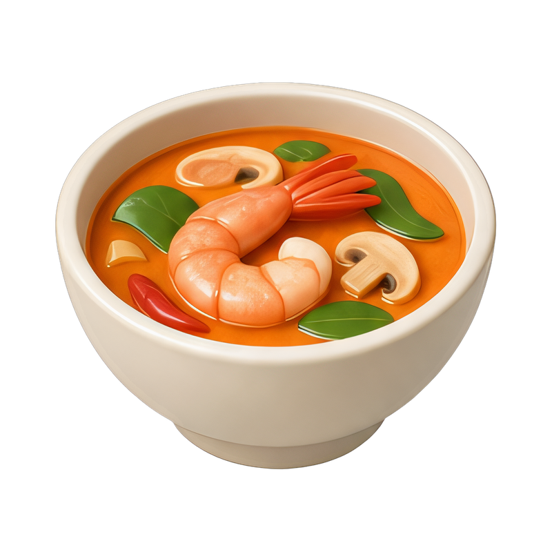 shrimp tom yum soup bowl