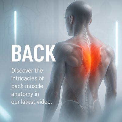 Anatomical Illustration of Human Back Muscles
