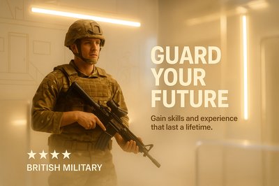 Military Recruitment Promotional Image Featuring Soldier