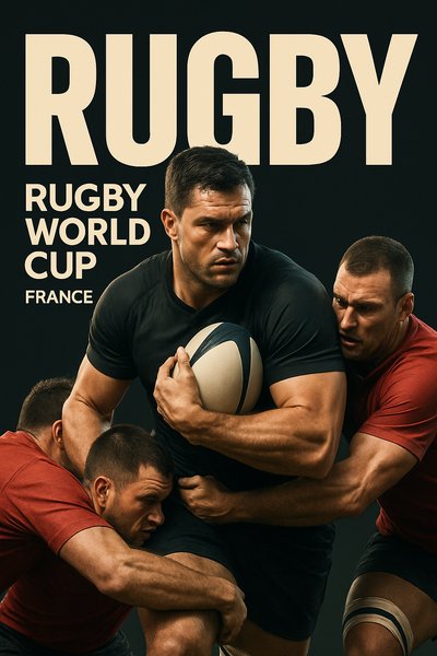 Dynamic Rugby Action at the World Cup in France