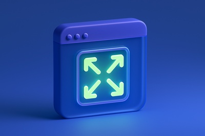 Glowing 3D Icon with Transparent Elements