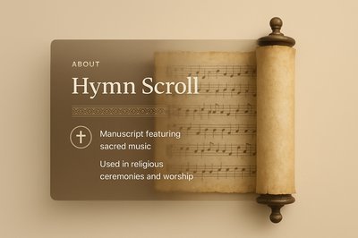 Elegant Web Page Design Featuring Hymn Scroll