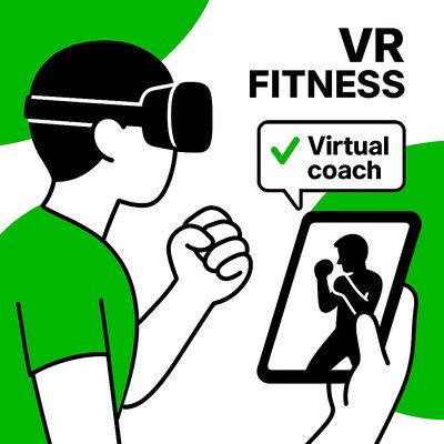Innovative VR Fitness Concept Illustration