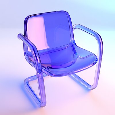 Modern Transparent Chair Design in Vibrant Colors