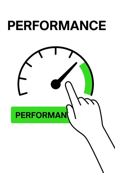 Performance Gauge Graphic with Hand Interaction