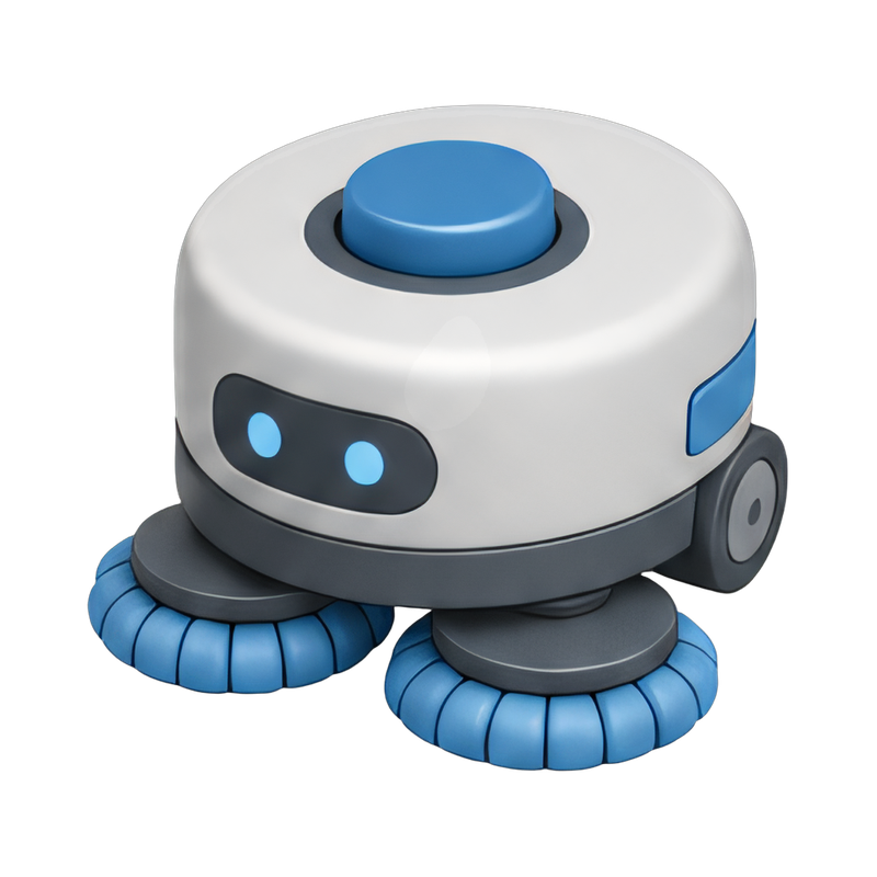 twin brush robot floor mopper