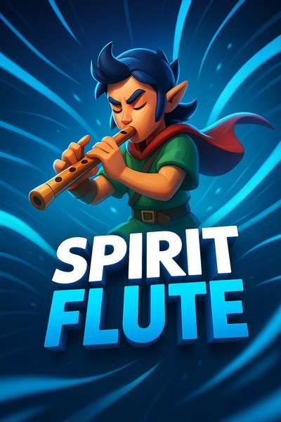 Dynamic Spirit Flute Illustration with Vibrant Colors