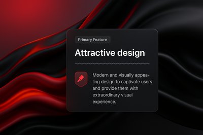 Abstract 3D Silk Fabric with Black and Red Gradient Design